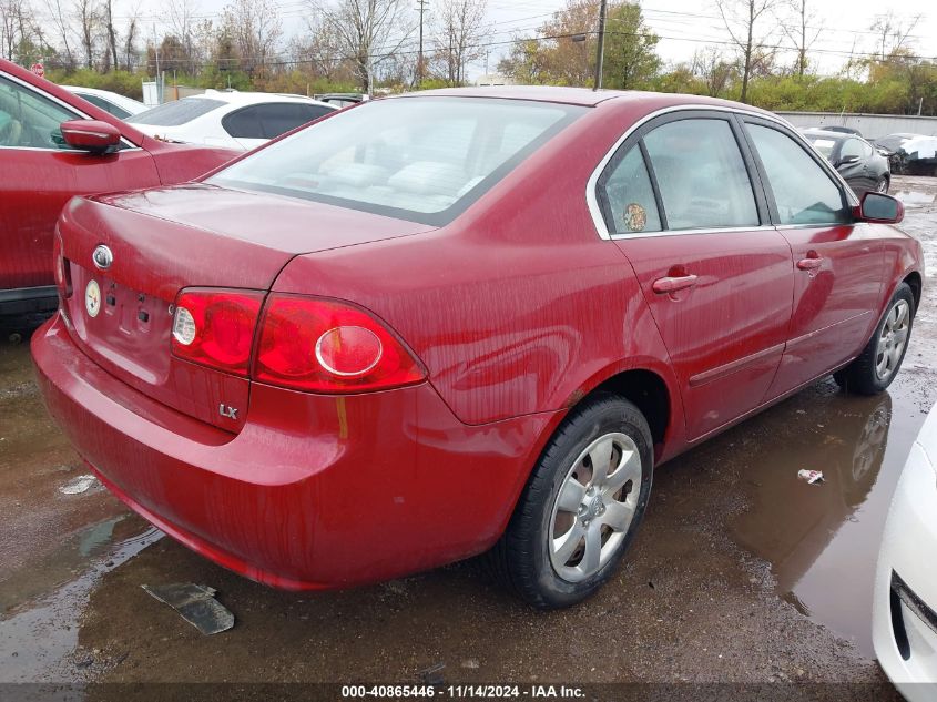 2007 Kia Optima Lx VIN: KNAGE123175124429 Lot: 40865446