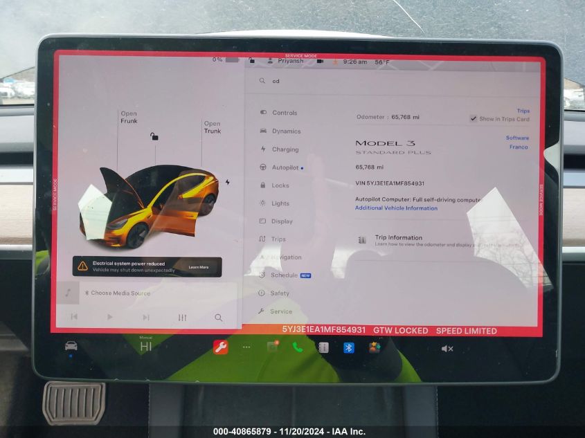 VIN 5YJ3E1EA1MF854931 2021 Tesla Model 3, Standard... no.7