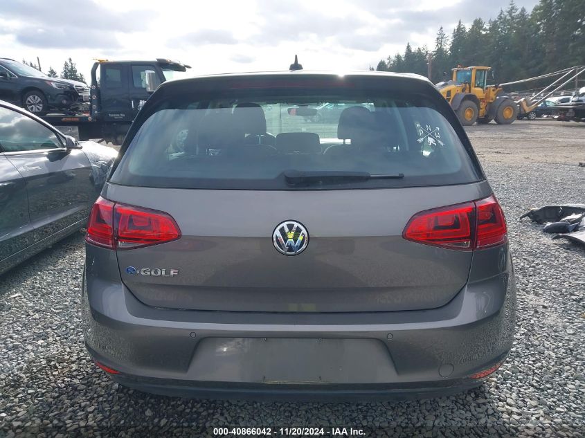 2016 Volkswagen E-Golf Sel Premium VIN: WVWPP7AU8GW917036 Lot: 40866042