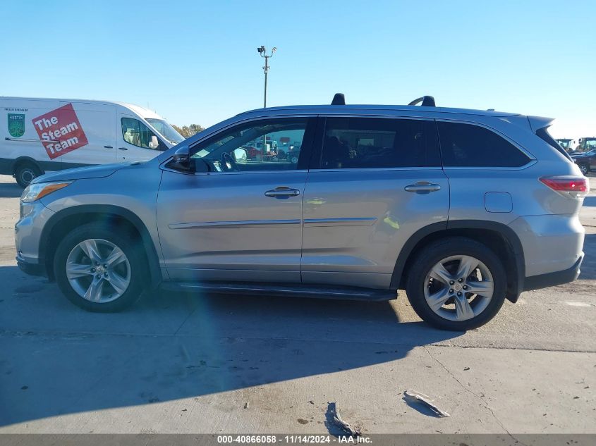 2015 Toyota Highlander Limited Platinum V6 VIN: 5TDDKRFHXFS195589 Lot: 40866058