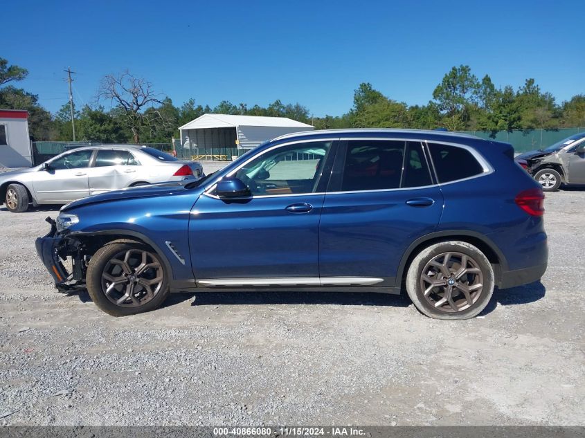 2021 BMW X3 Sdrive30I VIN: 5UXTY3C08M9H58836 Lot: 40866080