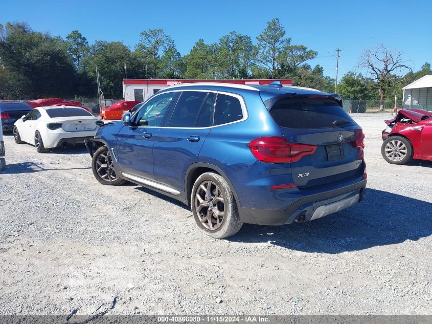 2021 BMW X3 Sdrive30I VIN: 5UXTY3C08M9H58836 Lot: 40866080