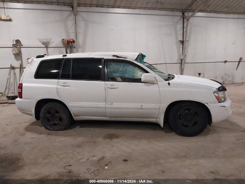 2007 Toyota Highlander VIN: JTEGD21A370169036 Lot: 40866086