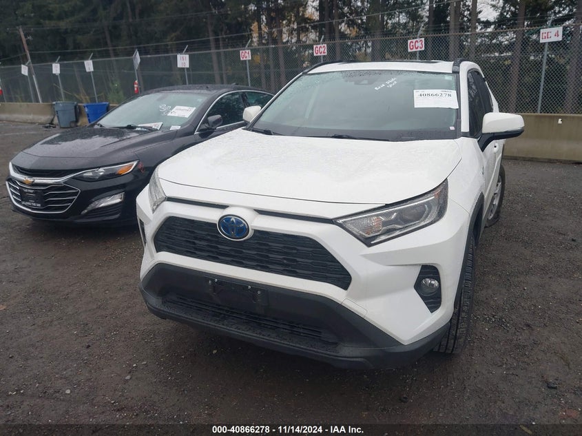 2019 TOYOTA RAV4 HYBRID XLE VIN: JTMRWRFVXKD501194