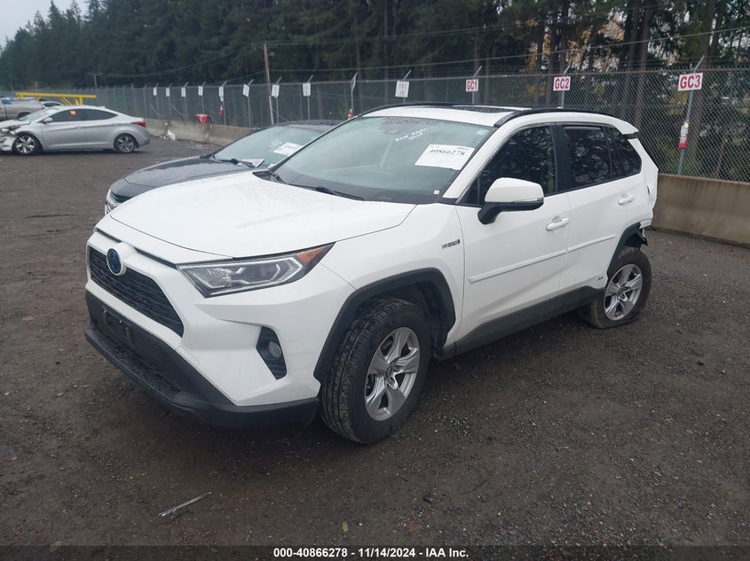 2019 TOYOTA RAV4 HYBRID XLE VIN: JTMRWRFVXKD501194