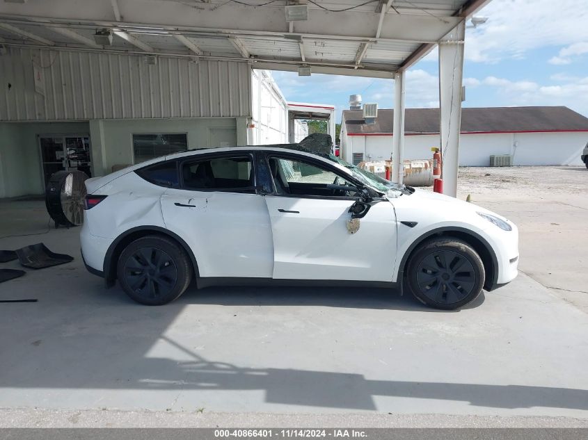 2024 Tesla Model Y Long Range Dual Motor All-Wheel Drive VIN: 7SAYGAEE0RF100657 Lot: 40866401