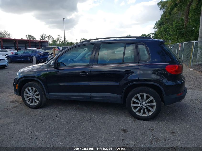 2018 Volkswagen Tiguan Limited 2.0T VIN: WVGAV7AX9JK000137 Lot: 40866405