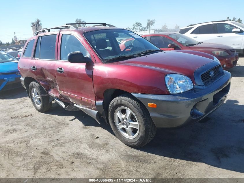 2001 Hyundai Santa Fe 2.4L/2.4L Gl VIN: KM8SB82B31U082246 Lot: 40866495