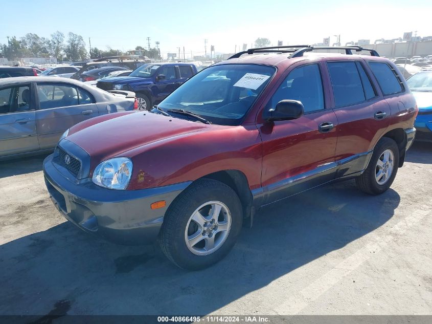 2001 Hyundai Santa Fe 2.4L/2.4L Gl VIN: KM8SB82B31U082246 Lot: 40866495