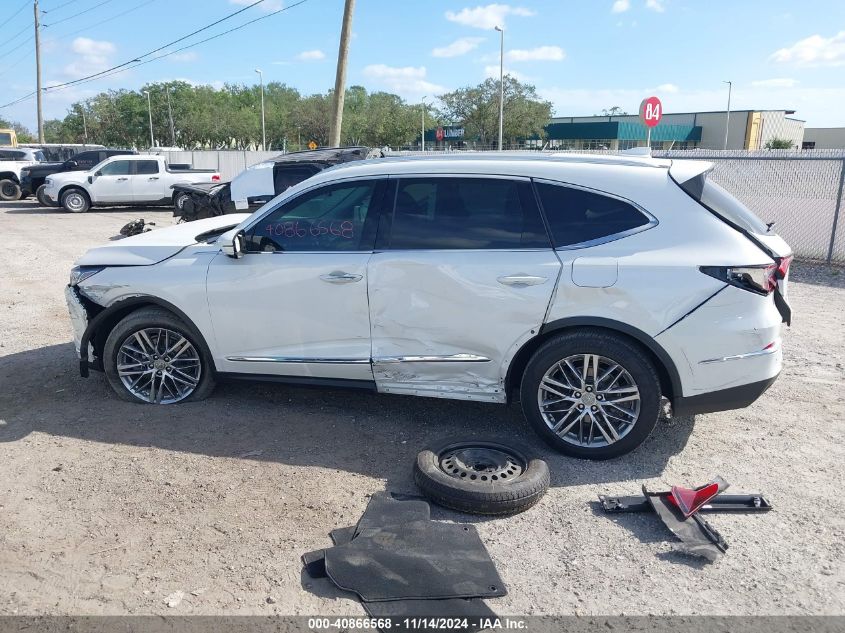 2022 Acura Mdx Advance Package VIN: 5J8YE1H86NL011466 Lot: 40866568