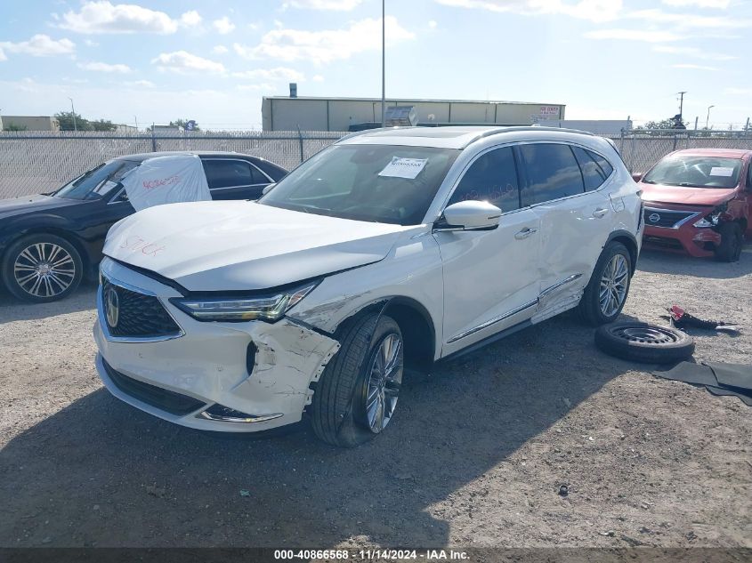 VIN 5J8YE1H86NL011466 2022 Acura MDX, Advance Package no.2