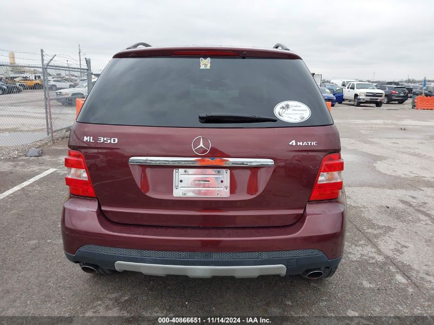 2007 Mercedes-Benz Ml 350 4Matic VIN: 4JGBB86E17A209722 Lot: 40866651