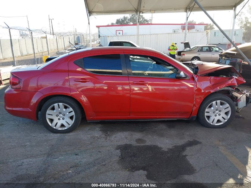 2013 Dodge Avenger Se VIN: 1C3CDZAB7DN518707 Lot: 40866793