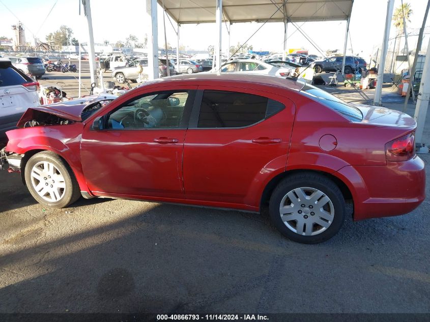 2013 Dodge Avenger Se VIN: 1C3CDZAB7DN518707 Lot: 40866793