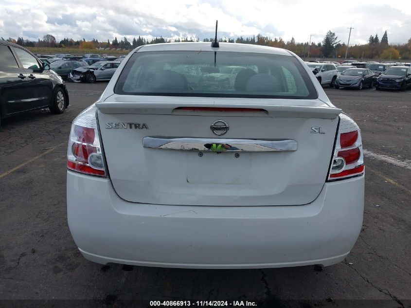 2012 Nissan Sentra 2.0 Sl VIN: 3N1AB6AP5CL637781 Lot: 40866913