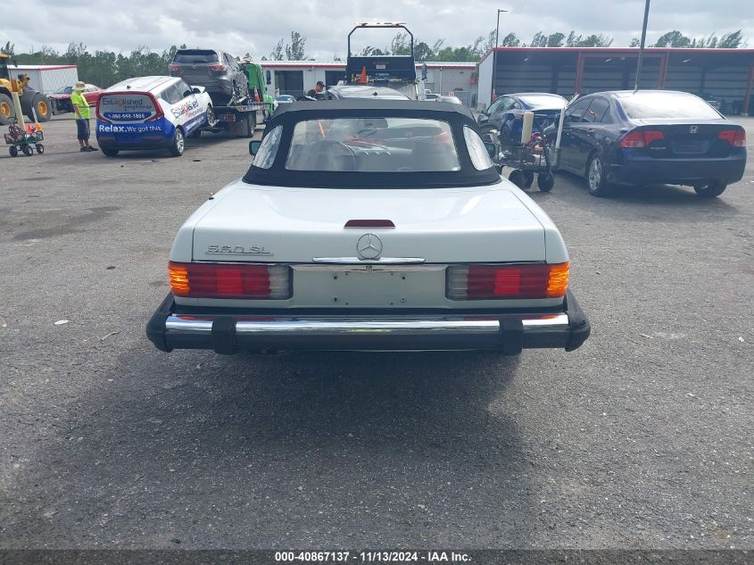 1988 Mercedes-Benz 560 Sl VIN: WDBBA48D8JA085443 Lot: 40867137