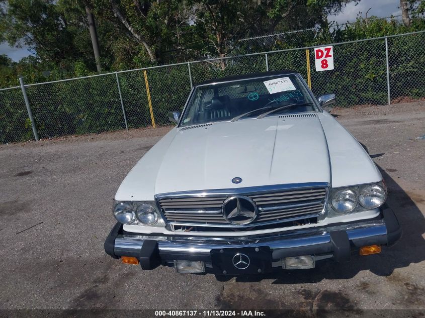 1988 Mercedes-Benz 560 Sl VIN: WDBBA48D8JA085443 Lot: 40867137