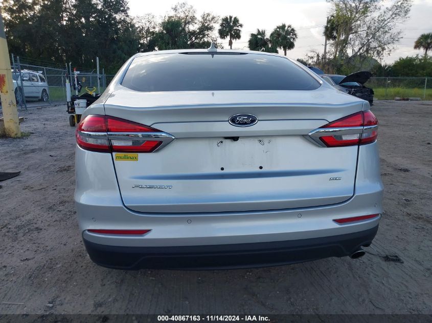 2019 Ford Fusion Se VIN: 3FA6P0HD9KR161937 Lot: 40867163