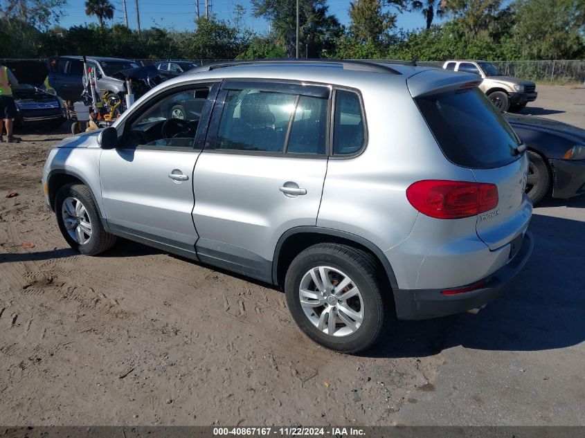 2016 VOLKSWAGEN TIGUAN S - WVGAV7AXXGW606709