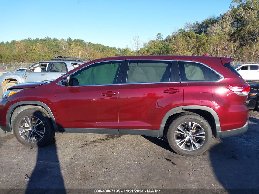 2019 TOYOTA HIGHLANDER LE PLUS - 5TDZZRFH3KS343528