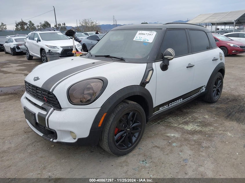 Vin: wmwzc3c57cwl84655, lot: 41356938, mini cooper s countryman 20122