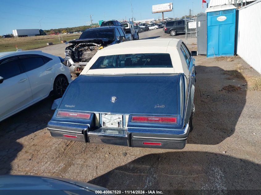 1985 Cadillac Seville VIN: 1G6KS6980FE834055 Lot: 40867520