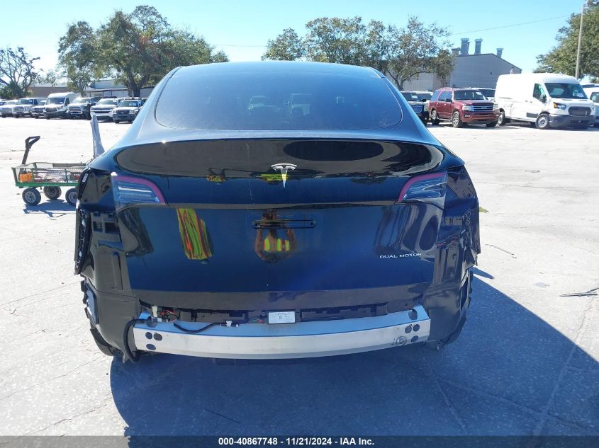 2023 Tesla Model Y Awd/Long Range Dual Motor All-Wheel Drive VIN: 7SAYGDEEXPA158898 Lot: 40867748