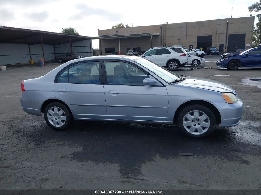 2001 Honda Civic Ex VIN: 2HGES26791H616052 Lot: 40867790