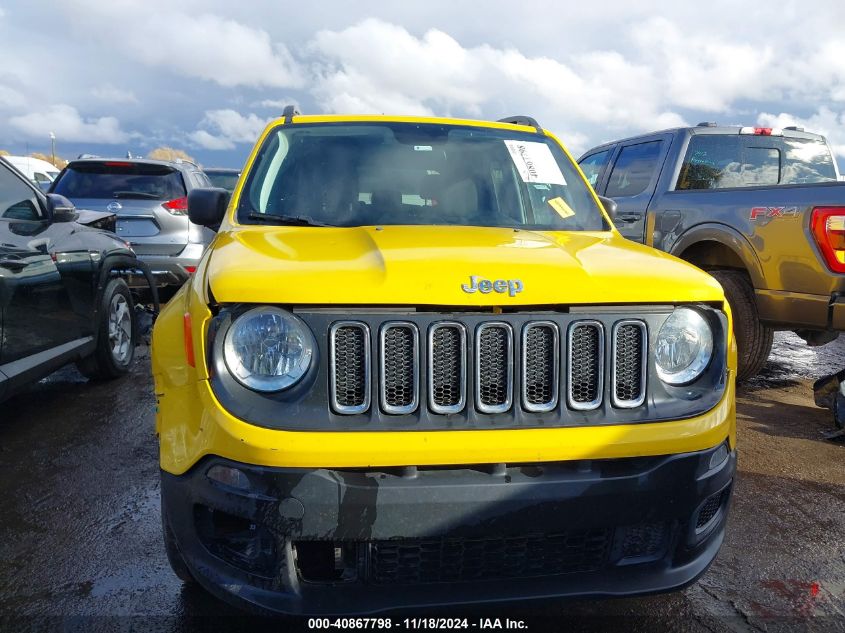 2018 Jeep Renegade Sport 4X4 VIN: ZACCJBAB7JPJ16990 Lot: 40867798