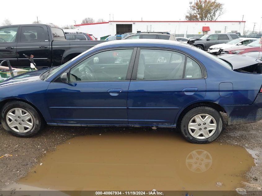 2003 Honda Civic Lx VIN: 1HGES16563L031265 Lot: 40867934