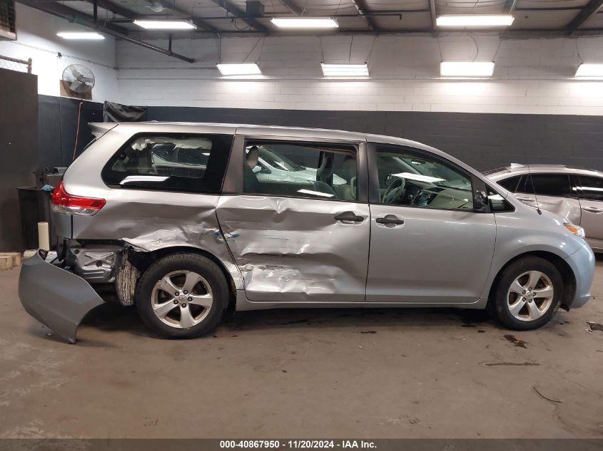 2012 Toyota Sienna Base V6 7 Passenger VIN: 5TDZK3DC2CS275622 Lot: 40867950