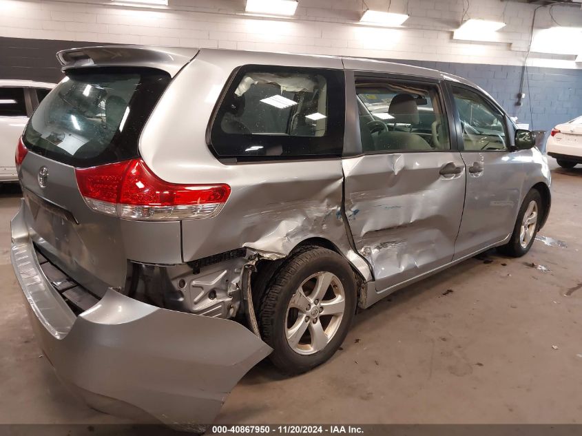 2012 Toyota Sienna Base V6 7 Passenger VIN: 5TDZK3DC2CS275622 Lot: 40867950