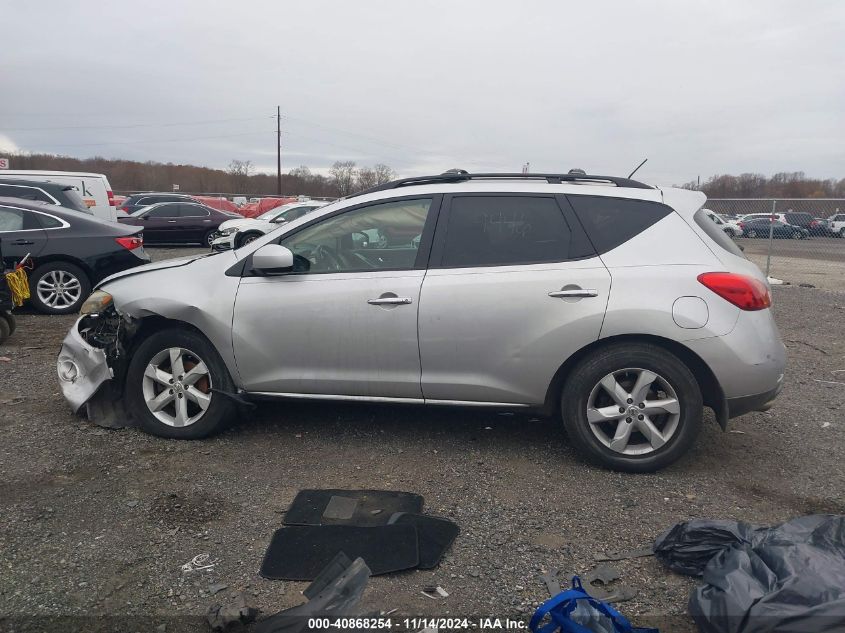 2009 Nissan Murano Sl VIN: JN8AZ18W39W109446 Lot: 40868254