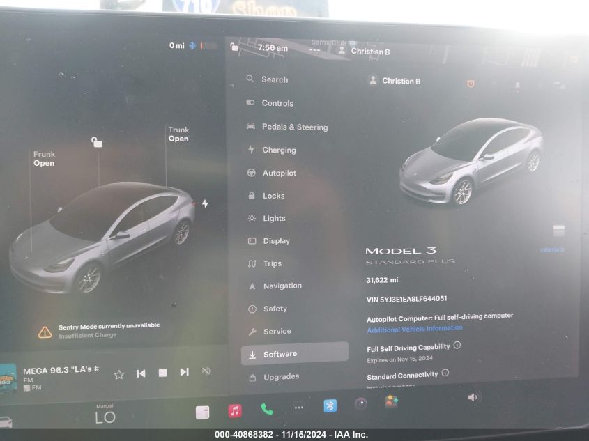 2020 Tesla Model 3 Standard Range Plus Rear-Wheel Drive/Standard Range Rear-Wheel Drive VIN: 5YJ3E1EA8LF644051 Lot: 40868382