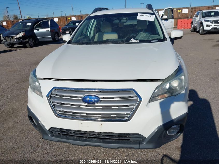 2016 Subaru Outback 2.5I Premium VIN: 4S4BSACC8G3298395 Lot: 40868433