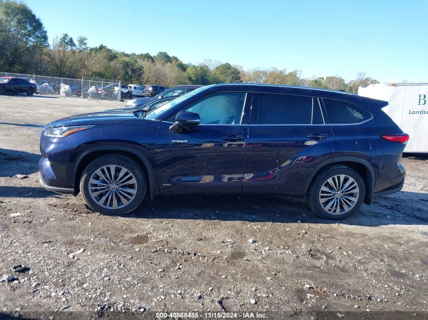 2021 Toyota Highlander Hybrid Platinum VIN: 5TDEBRCH1MS015082 Lot: 40868485