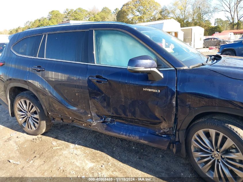 2021 Toyota Highlander Hybrid Platinum VIN: 5TDEBRCH1MS015082 Lot: 40868485