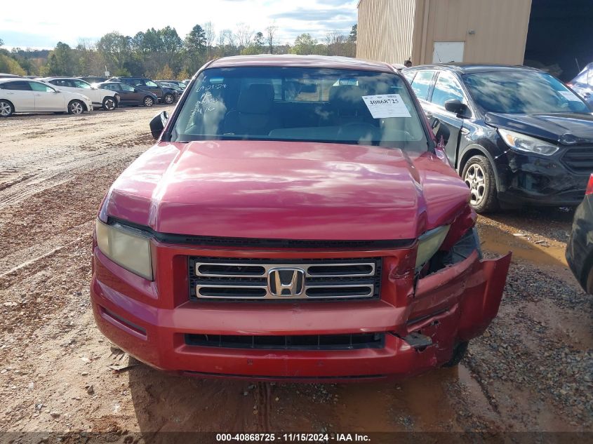 2006 Honda Ridgeline Rt VIN: 2HJYK16266H543476 Lot: 40868725