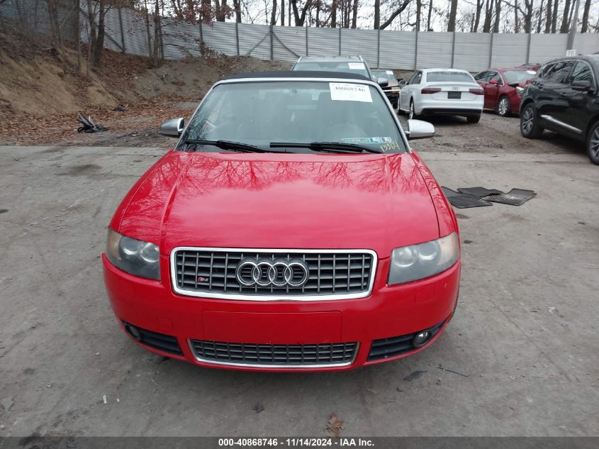 2005 Audi S4 VIN: WUARL48H05K902131 Lot: 40868746