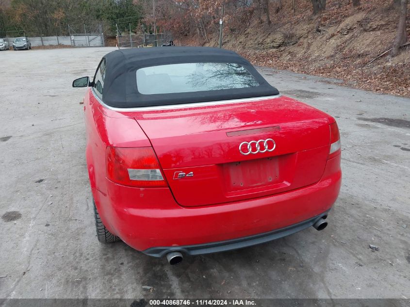 2005 Audi S4 VIN: WUARL48H05K902131 Lot: 40868746