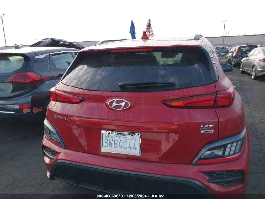 2022 Hyundai Kona N Line VIN: KM8K3CA30NU906736 Lot: 40868879