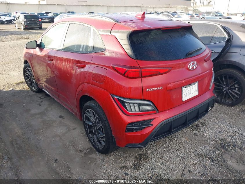 VIN KM8K3CA30NU906736 2022 Hyundai Kona, N Line no.3