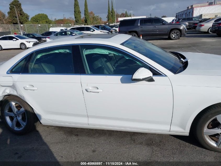 2019 AUDI A4 PREMIUM/TITANIUM - WAUGMAF4XKA047856