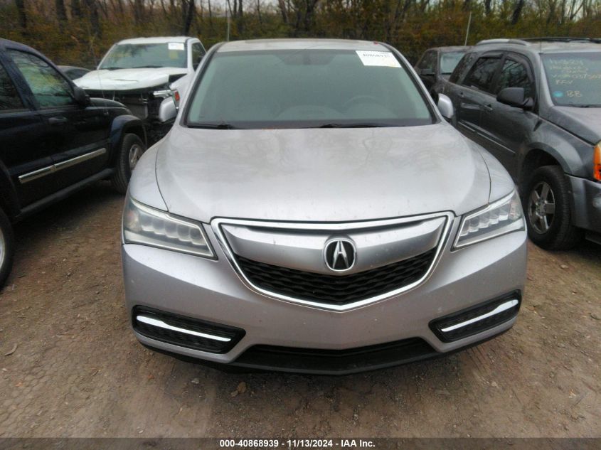 2014 Acura Mdx VIN: 5FRYD4H26EB022161 Lot: 40868939