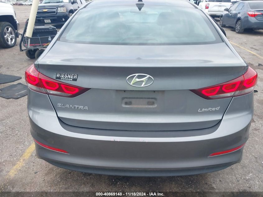 2017 HYUNDAI ELANTRA LIMITED - KMHD84LF1HU355227