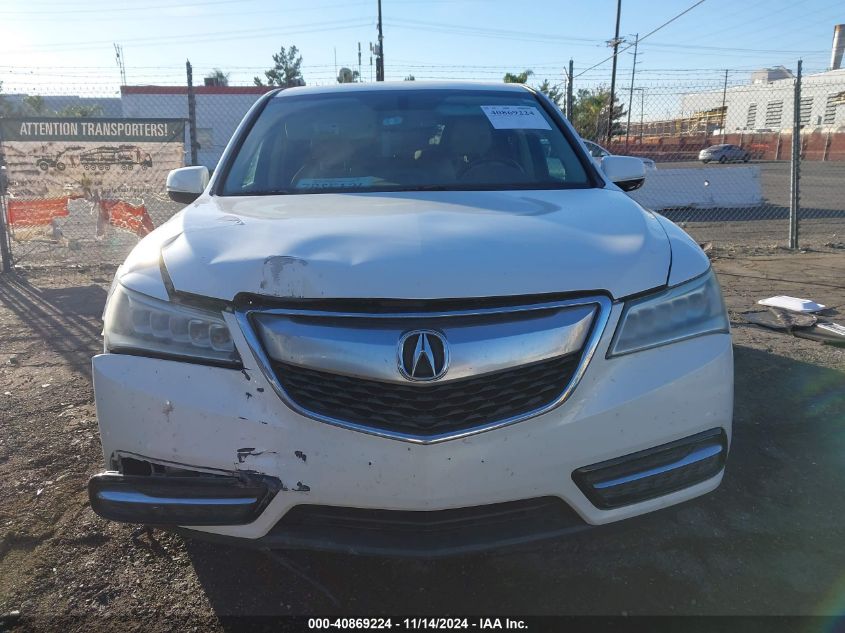 2014 Acura Mdx VIN: 5FRYD3H26EB002972 Lot: 40869224