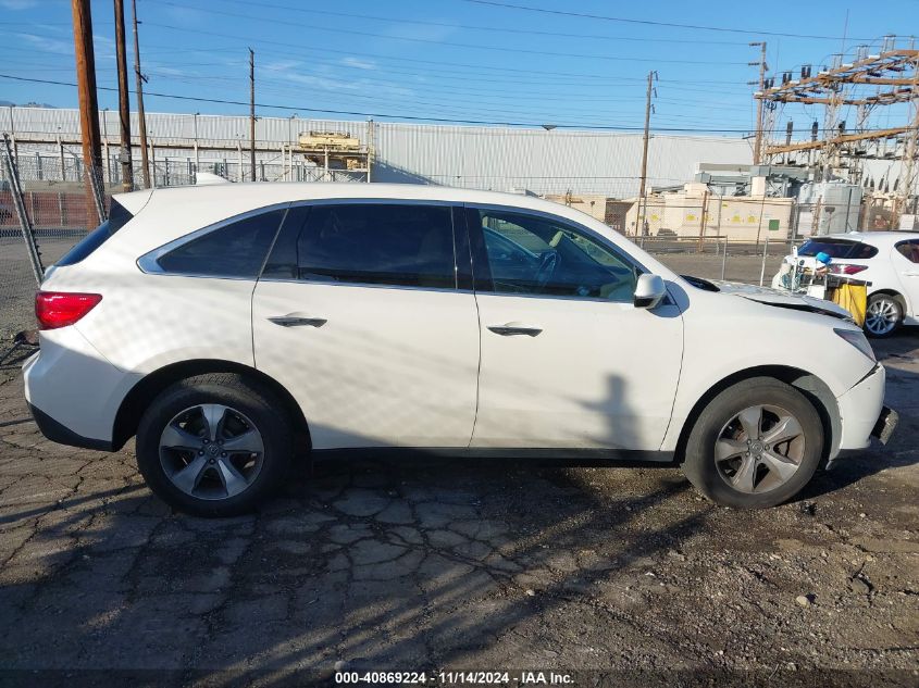 2014 Acura Mdx VIN: 5FRYD3H26EB002972 Lot: 40869224