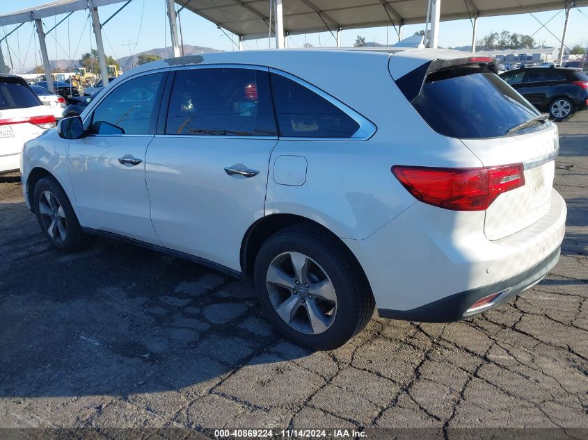 2014 Acura Mdx VIN: 5FRYD3H26EB002972 Lot: 40869224