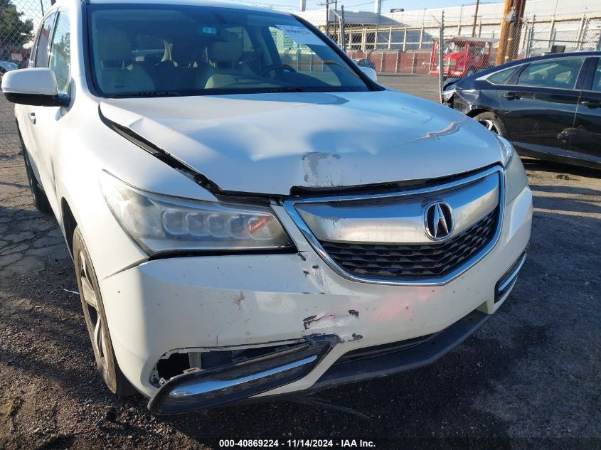 2014 Acura Mdx VIN: 5FRYD3H26EB002972 Lot: 40869224