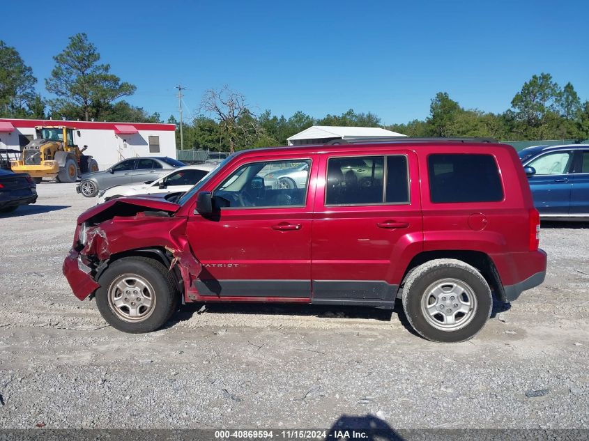 2016 Jeep Patriot Sport VIN: 1C4NJPBA2GD547078 Lot: 40869594